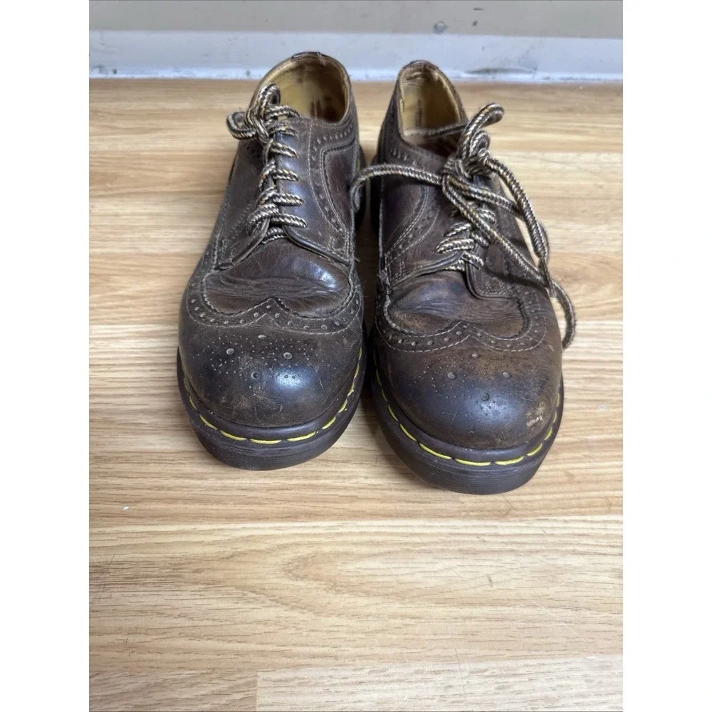 Dr Martens 3989 Made In England Brown Leather Wingtip Brogue Mens 7